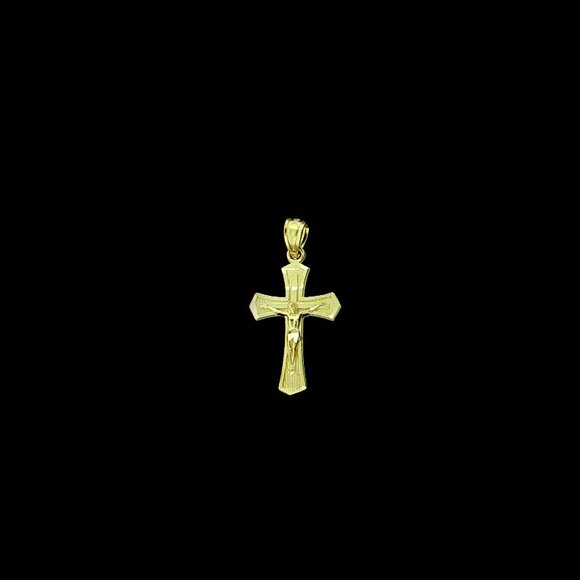 10K Real Gold Rope Chain and Cross Pendant Set - Picture 4 of 8